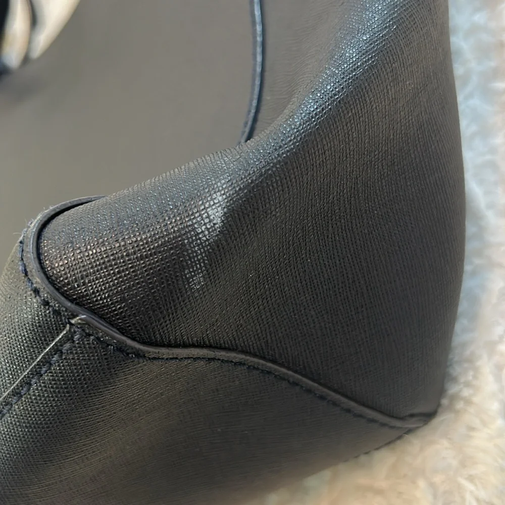Tory Burch Dark Navy Leather York Buckle Tote Shoulder Bag